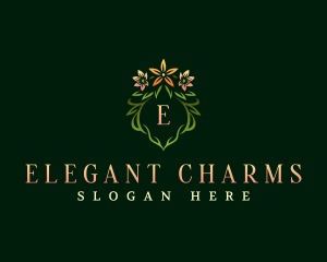 Elegant Flower Wreath  logo design