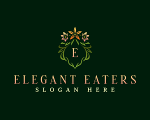 Elegant Flower Wreath  logo design