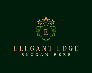 Elegant Flower Wreath  logo design