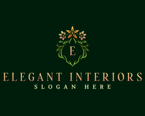 Elegant Flower Wreath  logo design