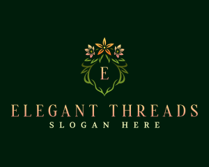 Elegant Flower Wreath  logo design