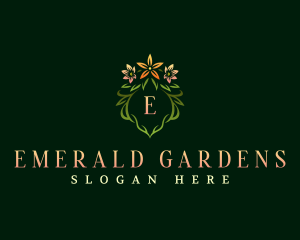 Elegant Flower Wreath  logo design