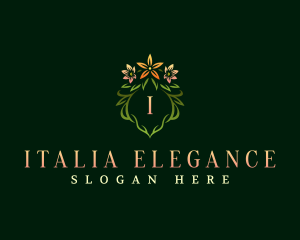 Elegant Flower Wreath  logo design