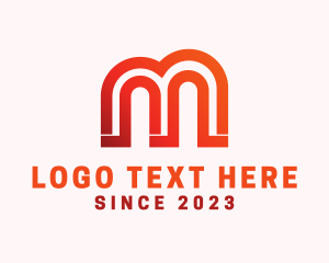 Letter - Pillar Arch Letter M Company logo design