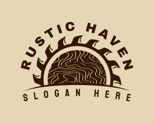 Rustic Wood Cutter logo design