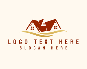 Village - House Realty Roof logo design