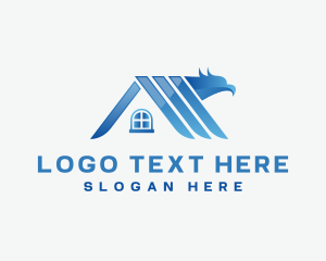 Gradient - Eagle House Roof logo design