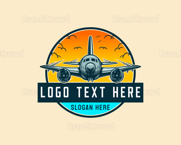 Airplane Aviation Travel Logo