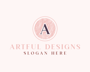 Textile Pattern Cosmetics Salon logo design