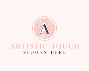 Textile Pattern Cosmetics Salon logo design