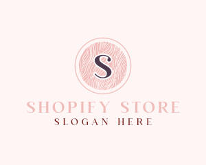 Textile Pattern Cosmetics Salon logo design