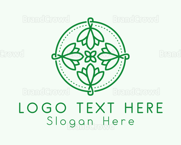 Floral Handcraft Embroidery Stitch Logo