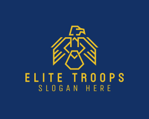 Troops - Modern Eagle Crest logo design