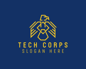 Corps - Modern Eagle Crest logo design