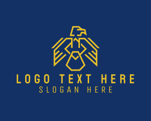 Army - Modern Eagle Crest logo design
