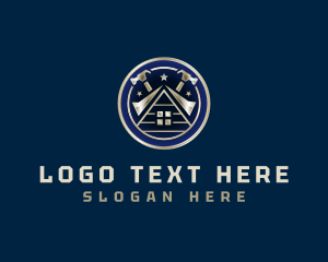 Metallic - Construction Hammer Renovation logo design