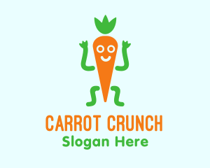 Carrot - Carrot Veggie Cartoon logo design