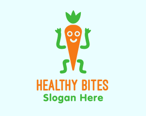 Nutritious - Carrot Veggie Cartoon logo design