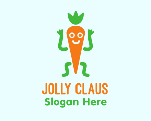 Carrot Veggie Cartoon logo design