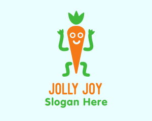 Jolly - Carrot Veggie Cartoon logo design