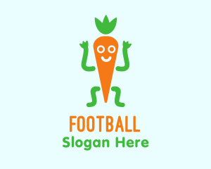 Orange - Carrot Veggie Cartoon logo design
