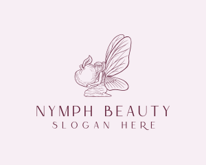 Nymph - Mythical Pixie Fairy Wings logo design