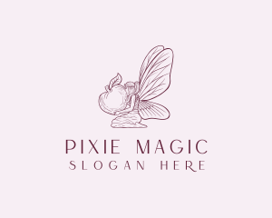 Pixie - Mythical Pixie Fairy Wings logo design