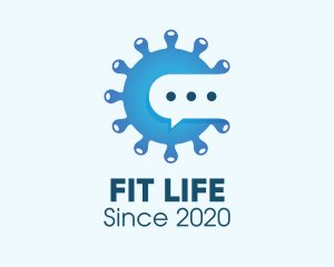 Infectious Disease - Blue Virus Messaging logo design