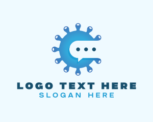 Messaging - Bacteria Virus Messaging logo design