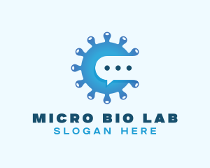 Microbiologist - Bacteria Virus Messaging logo design