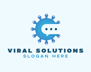Virology - Bacteria Virus Messaging logo design