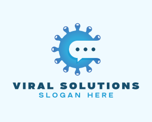 Bacteria Virus Messaging logo design