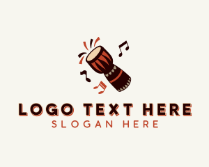 Music Festival - Djembe Percussion Drums logo design