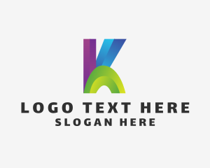 Advertising - Creative Gradient Letter K logo design
