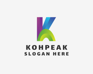 Creative Gradient Letter K logo design