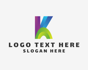 Letter K - Creative Gradient Letter K logo design