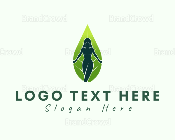 Natural Feminine Leaf Logo