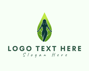 Lifestyle - Natural Feminine Leaf logo design