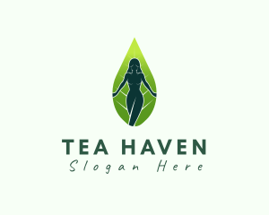 Natural Feminine Leaf  logo design