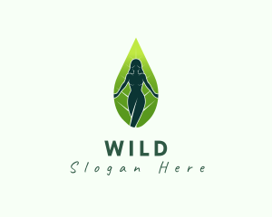 Lifestyle - Natural Feminine Leaf logo design