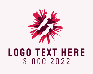 Red - Red Starburst Firework logo design