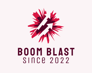 Red Starburst Firework  logo design