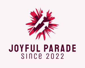 Parade - Red Starburst Firework logo design