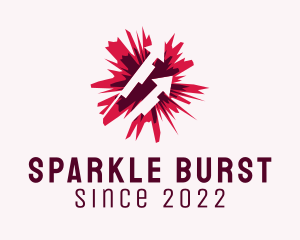 Firework - Red Starburst Firework logo design