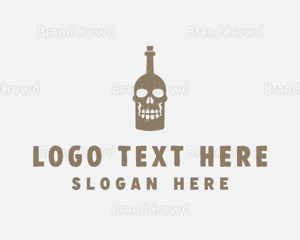 Skull Bottle Bar Logo
