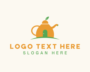 Teahouse - Citrus Fruit Teapot logo design