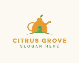 Citrus Fruit Teapot logo design