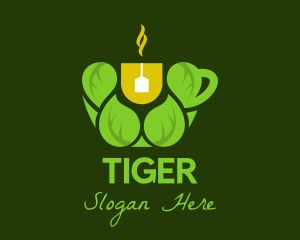Vegetarian - Organic Green Tea logo design