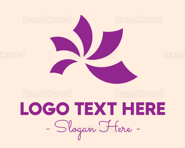 Purple Flower Petals Logo