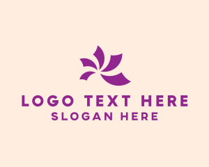 Purple Flower Petals Logo